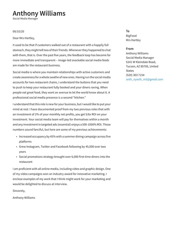 Social Media Manager cover_letter example