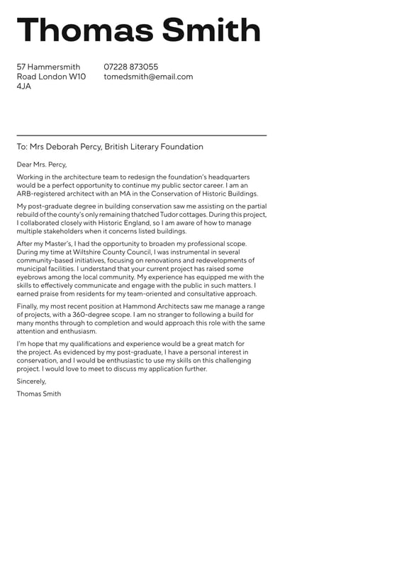 Architect cover_letter example