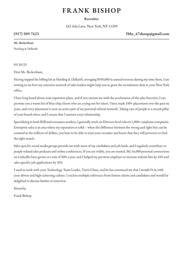 Recruiter cover_letter example