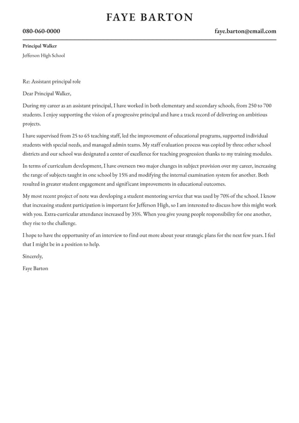 Assistant Principal cover_letter example