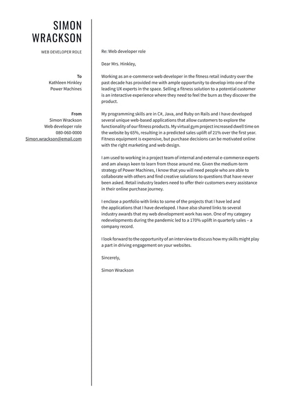 Web developer cover_letter example