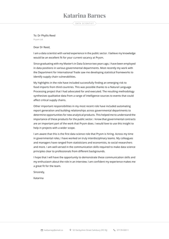 Data Scientist cover_letter example