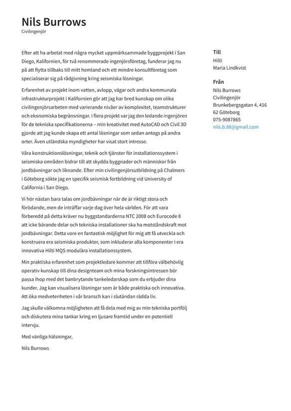 Civilingenjör cover_letter example
