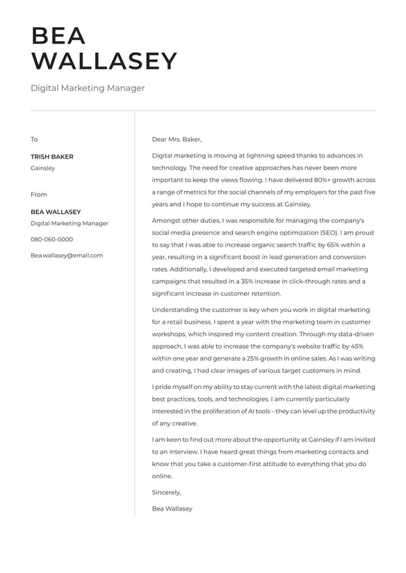 Digital Marketing Manager cover_letter example