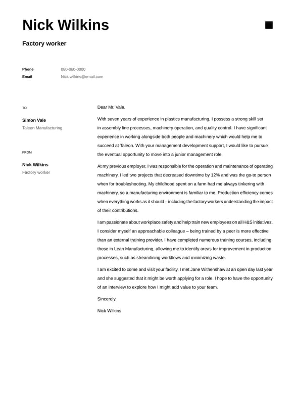 Factory worker cover_letter example