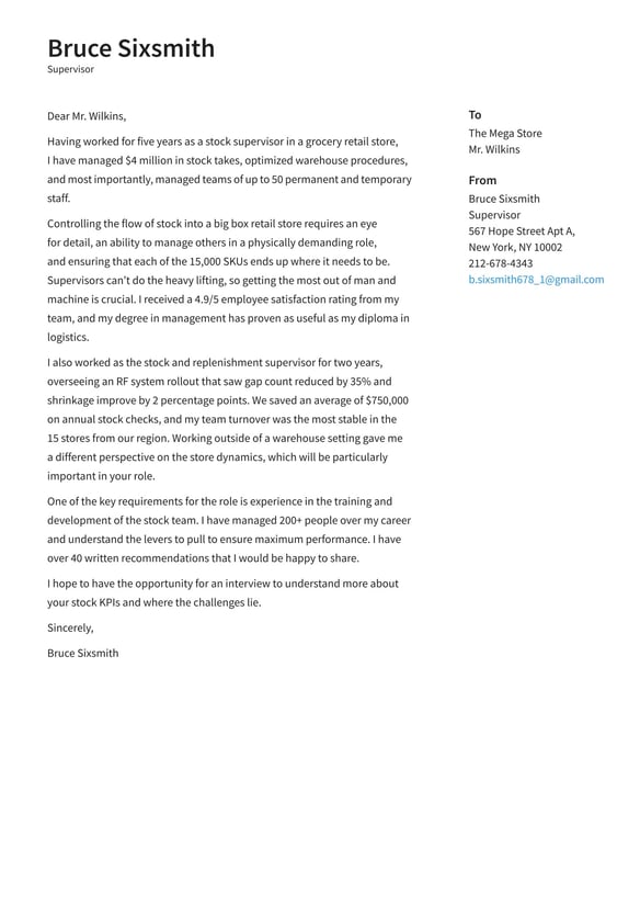 Supervisor cover_letter example