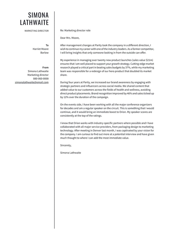 Marketing Director cover_letter example
