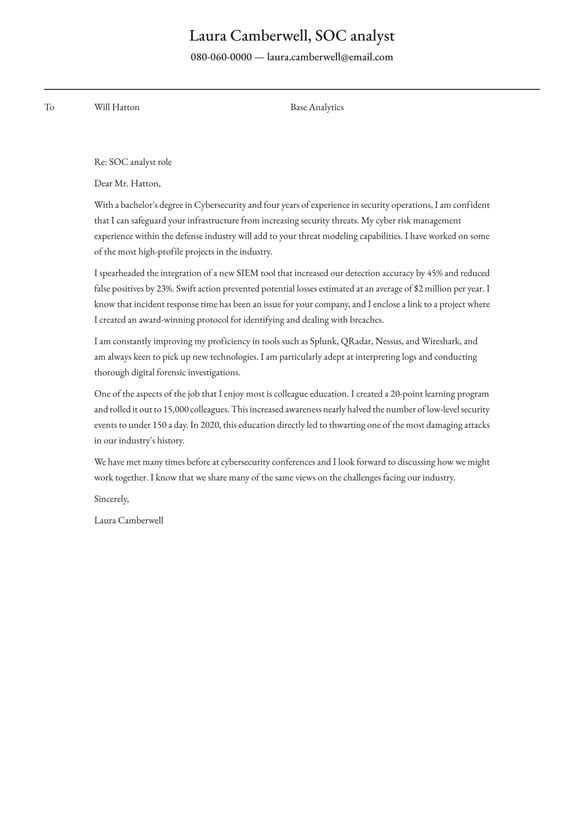 SOC Analyst cover_letter example