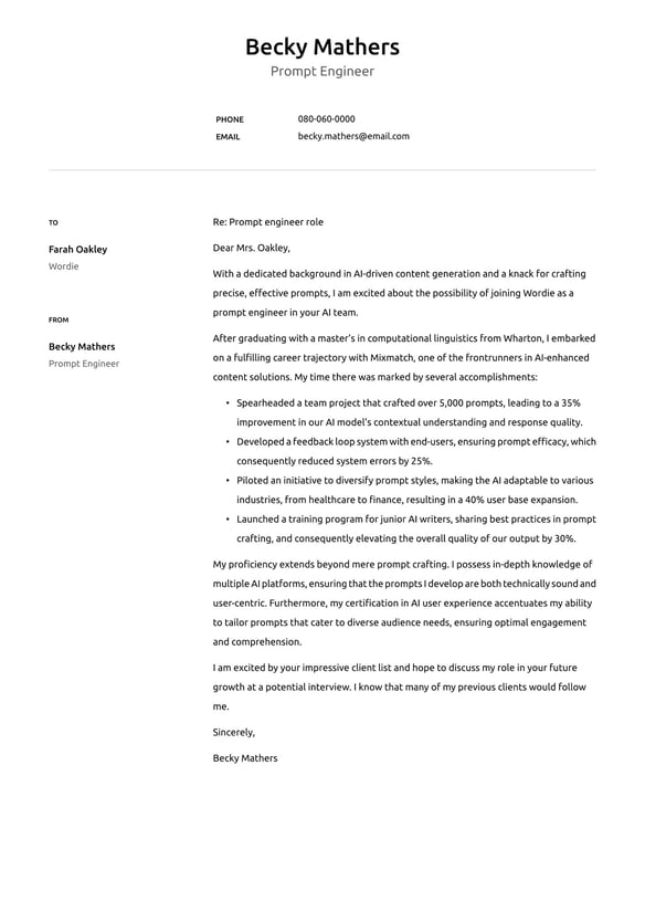 Prompt Engineer cover_letter example