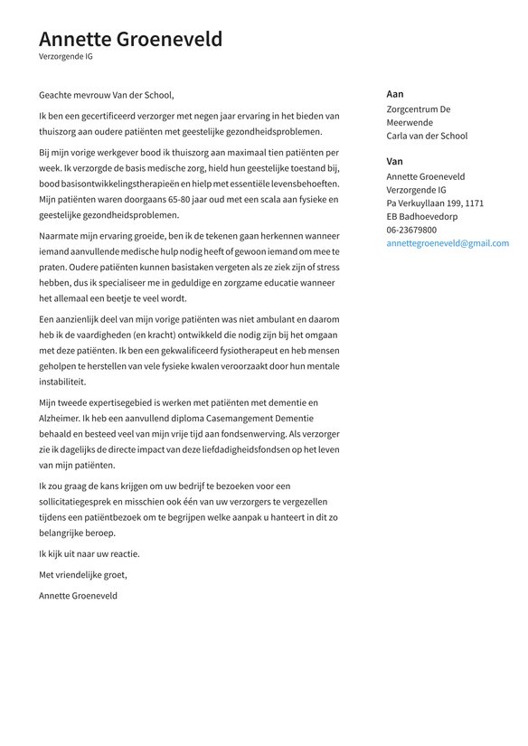 Verzorger cover_letter example