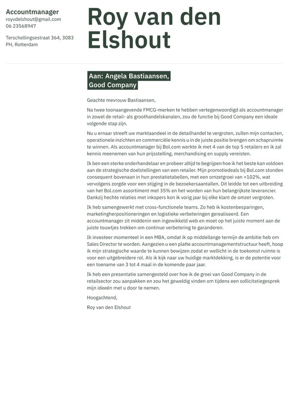 Account Manager cover_letter example