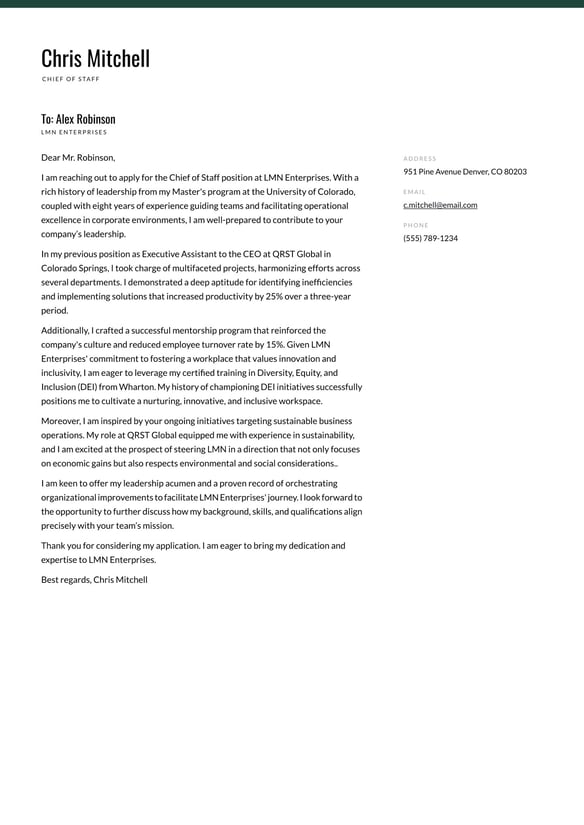 Chief of Staff cover_letter example