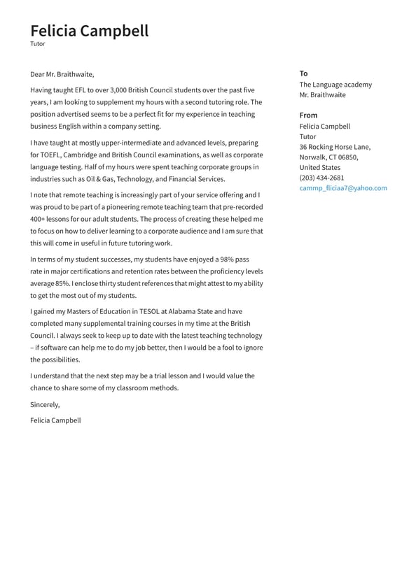 Tutor cover_letter example