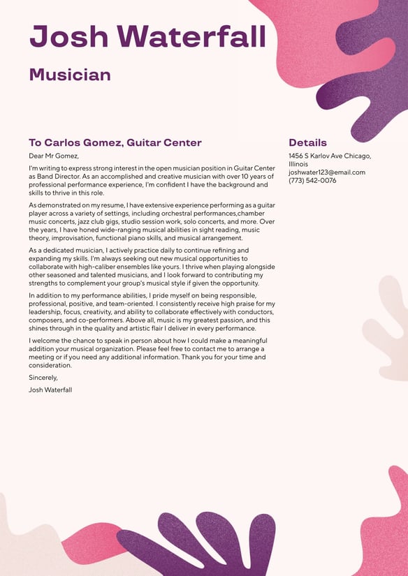 Musician cover_letter example