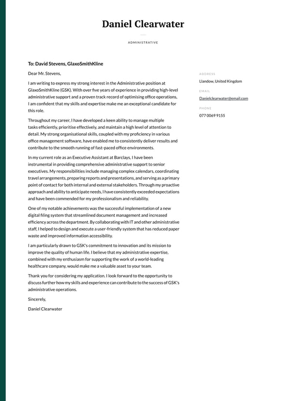 Administrative cover_letter example