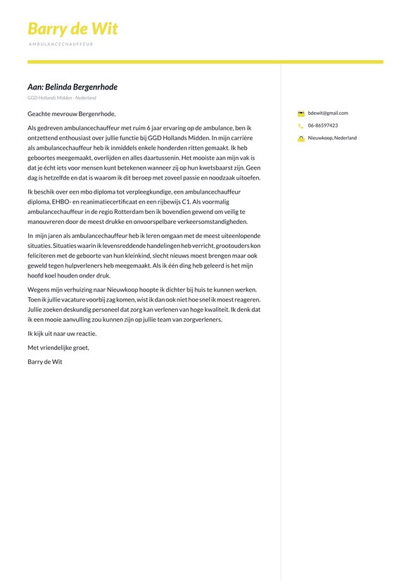 Ambulancechauffeur cover_letter example