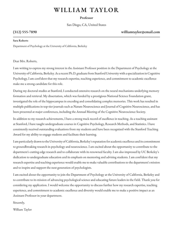 Professor cover_letter example