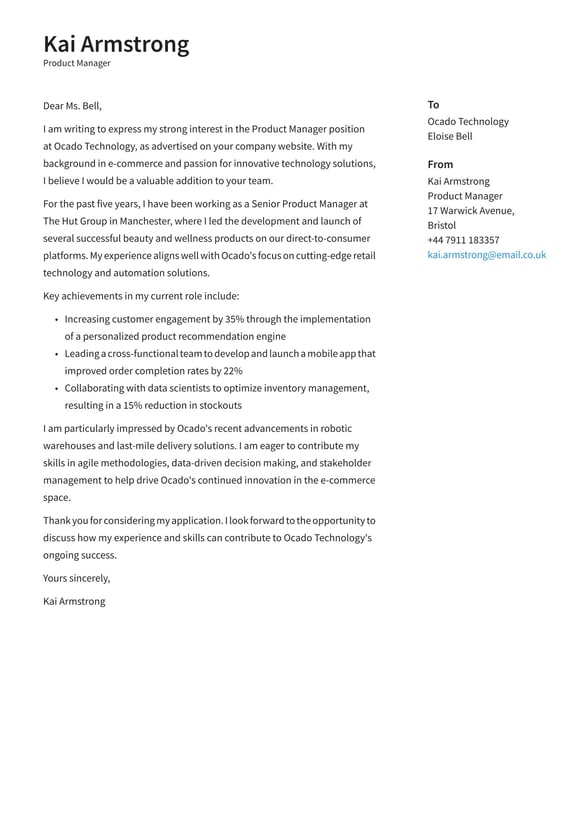 Product Manager cover_letter example