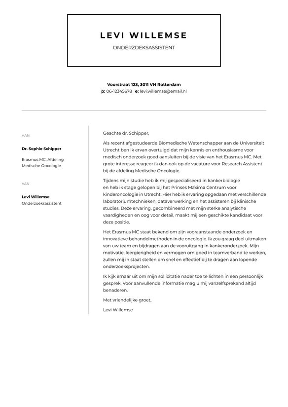 Onderzoeksassistent cover_letter example