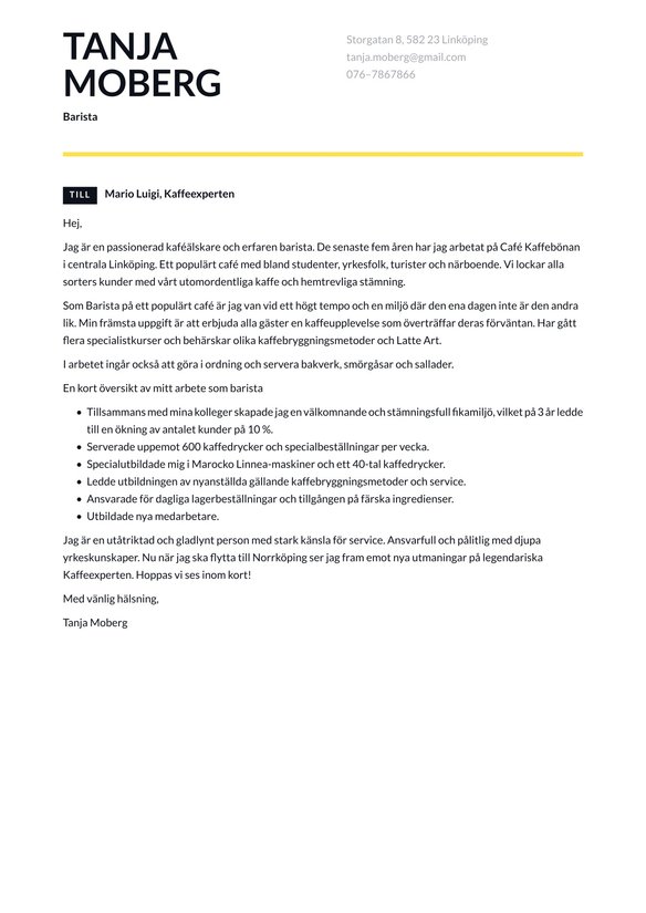 Barista cover_letter example