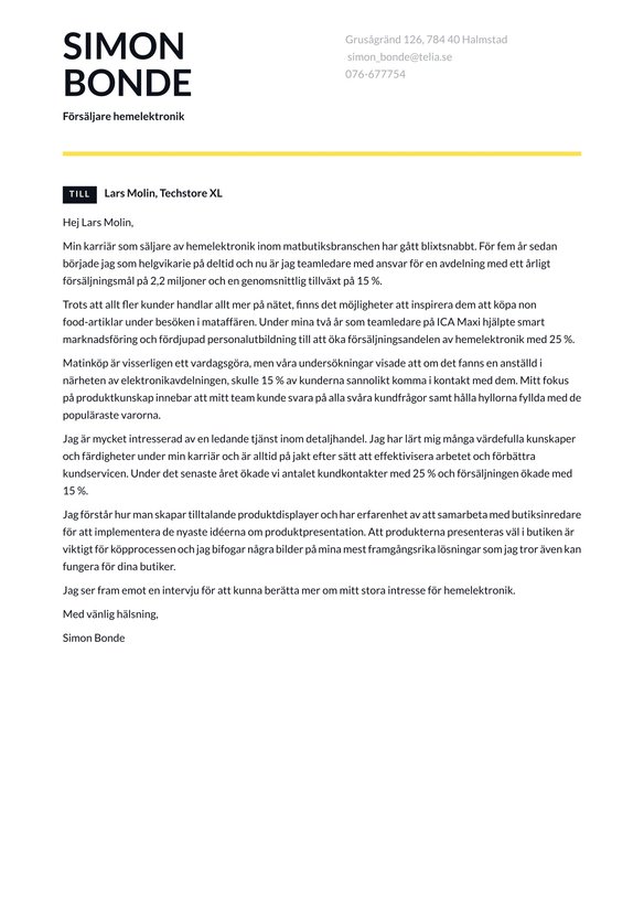 Butiksbiträde cover_letter example
