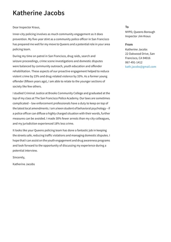 Law Enforcement cover_letter example