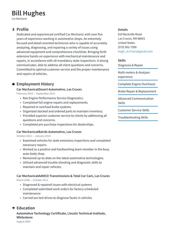 Managementassistent resume example