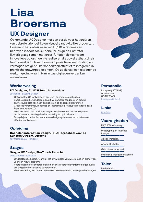 UX Designer resume example