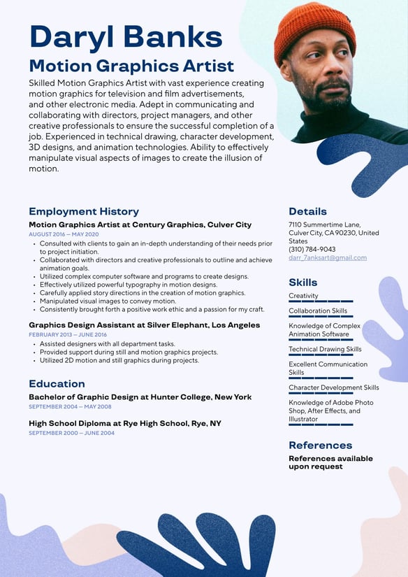 3D Animator Resume Examples & Templates (2025) · Resume.io