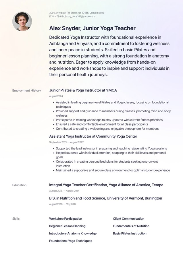 Entry-level Yoga Instructor Translation missing: en.examples.cover_letter_example