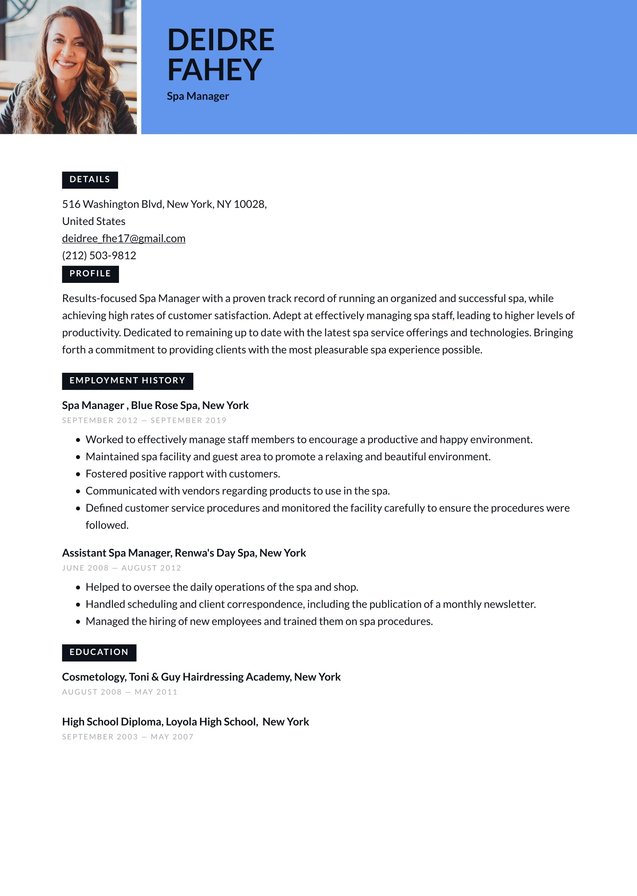 Mid-career Spa Manager Translation missing: en.examples.cover_letter_example Mid-career Spa Manager Translation missing: en.examples.cover_letter_example