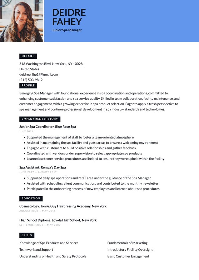 Entry-level Spa Manager Translation missing: en.examples.cover_letter_example