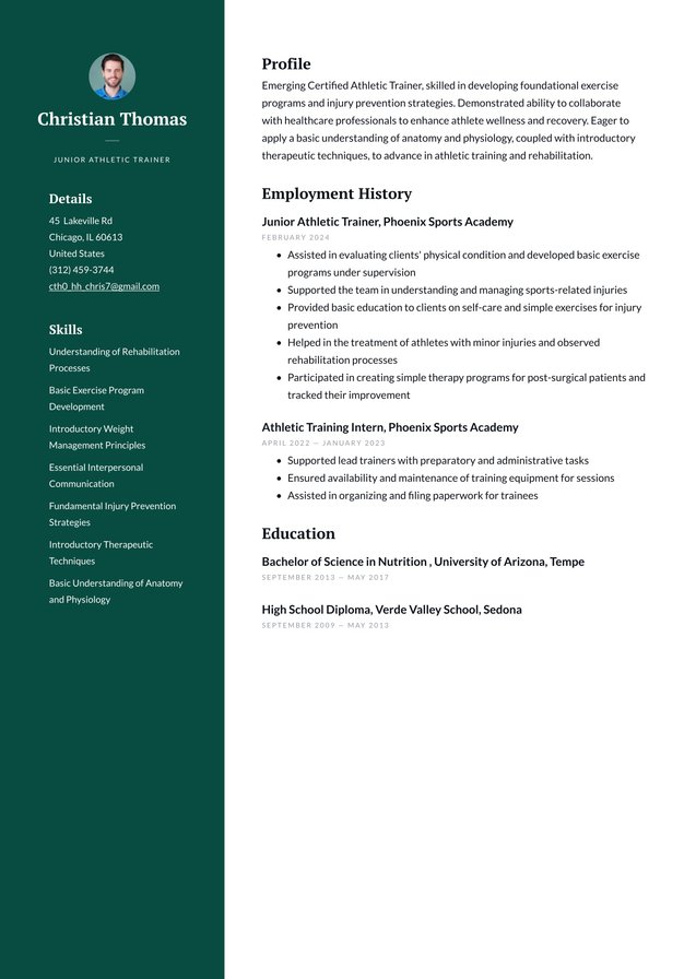 Entry-level Athletic Trainer Translation missing: en.examples.cover_letter_example