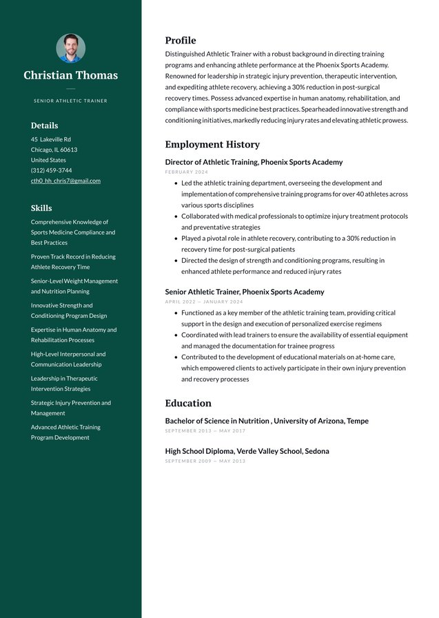 Senior-level Athletic Trainer Translation missing: en.examples.cover_letter_example