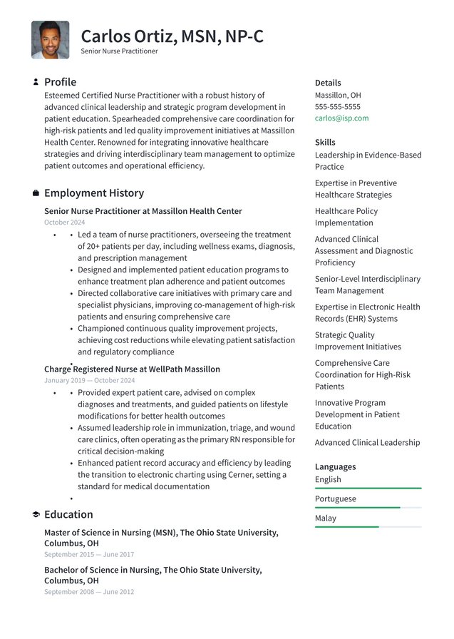Senior-level Nurse Practitioner Translation missing: en.examples.cover_letter_example