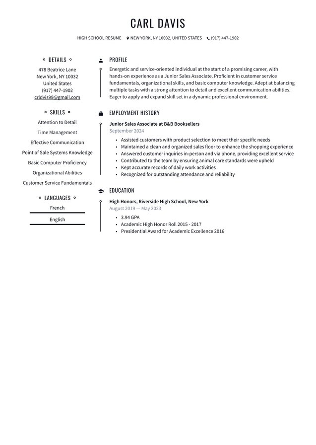 Entry-level High School Student Translation missing: en.examples.cover_letter_example
