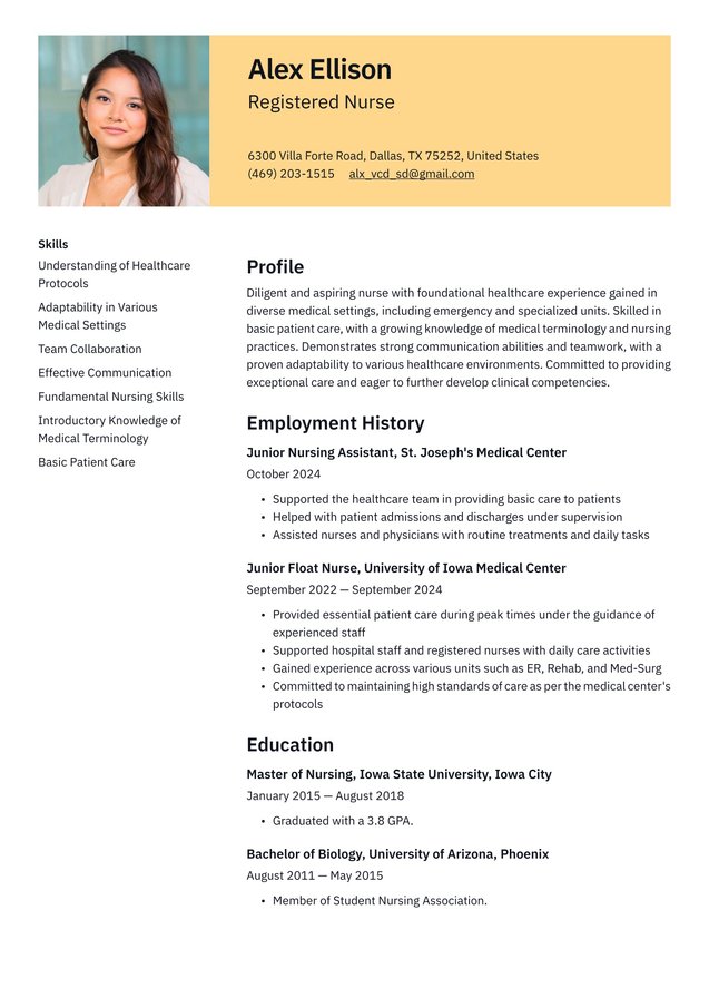 Entry-level Nurse Translation missing: en.examples.cover_letter_example