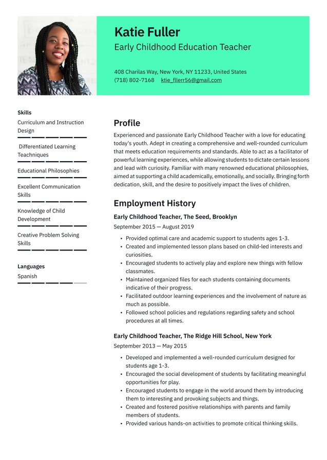 Mid-career Early Childhood Educator Translation missing: en.examples.cover_letter_example