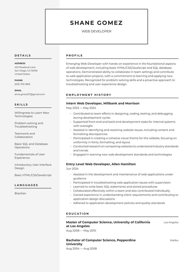 Entry-level Web Developer Translation missing: en.examples.cover_letter_example