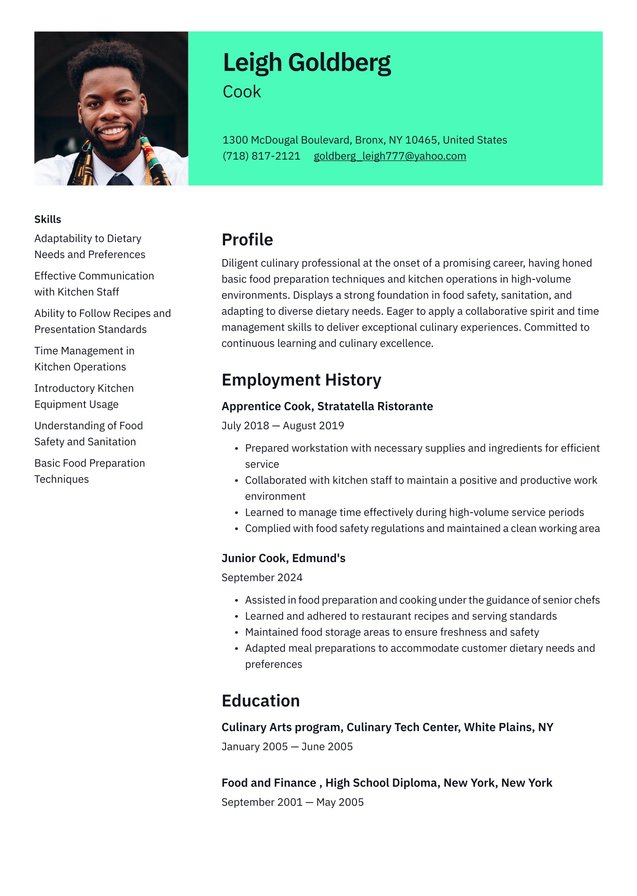 Entry-level Cook Translation missing: en.examples.cover_letter_example