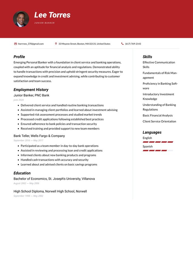Entry-level Banker Translation missing: en.examples.cover_letter_example