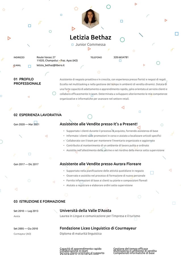 Esperienza minima o nulla commessa Translation missing: it.examples.cover_letter_example