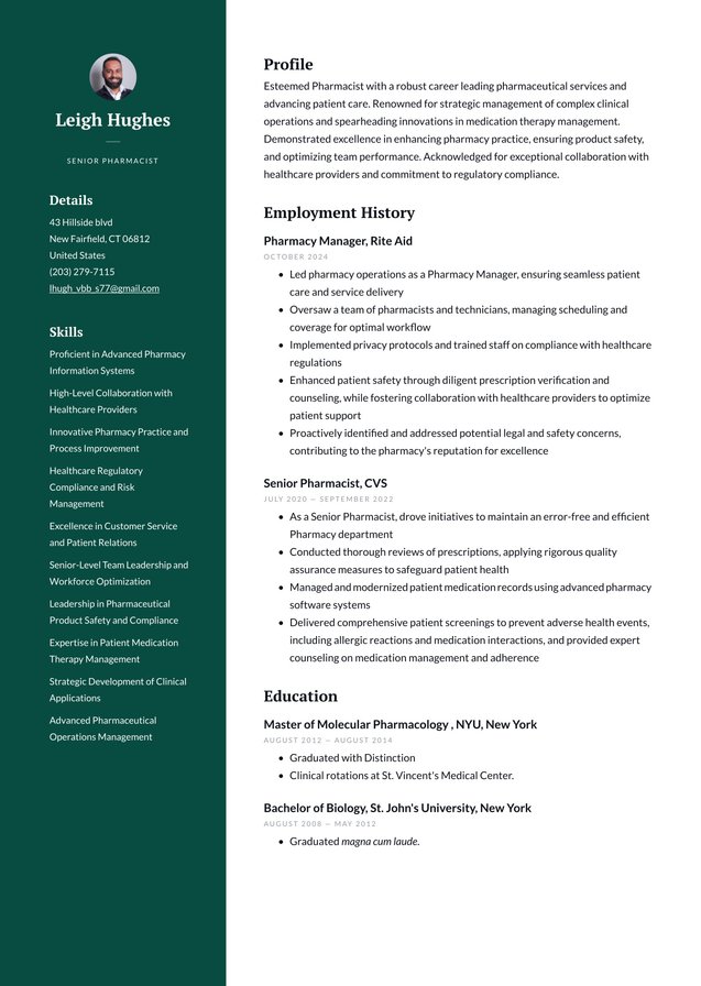 Senior-level Pharmacist Translation missing: en.examples.cover_letter_example