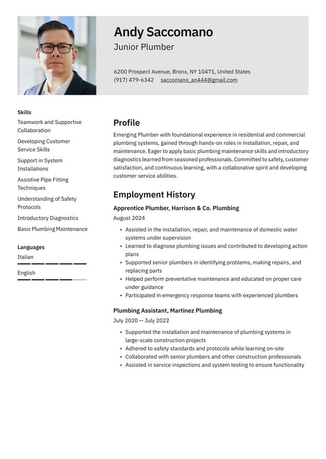 Entry-level Plumber Translation missing: en.examples.cover_letter_example