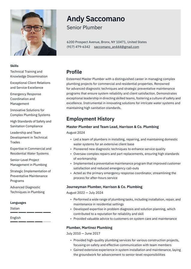 Senior-level Plumber Translation missing: en.examples.cover_letter_example