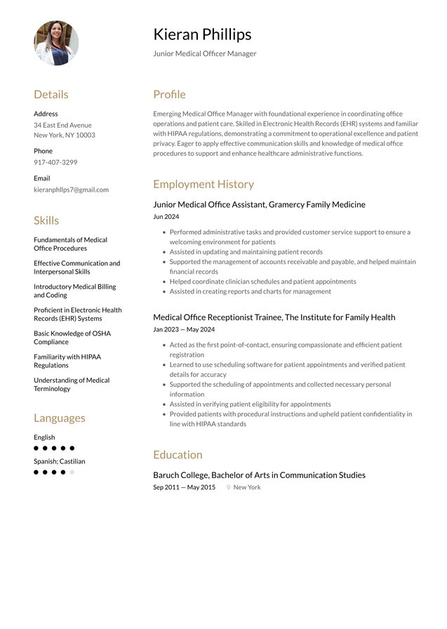 Entry-level Medical Office Manager Translation missing: en.examples.cover_letter_example
