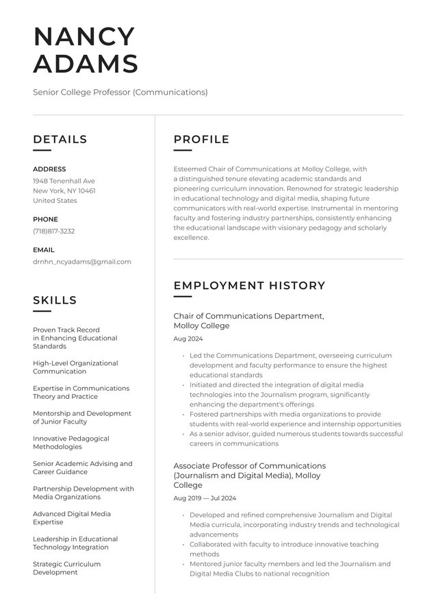 Senior-level College Professor Translation missing: en.examples.cover_letter_example