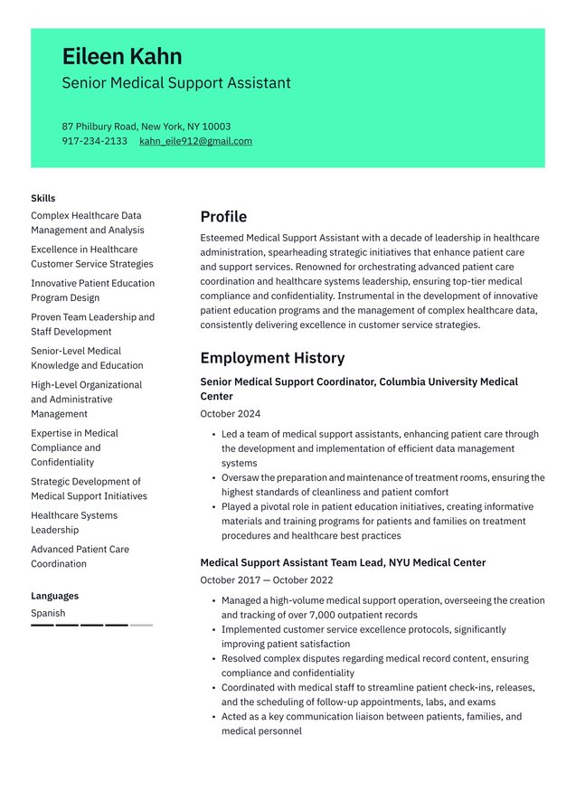 Senior-level Medical Administrative Assistant Translation missing: en.examples.cover_letter_example
