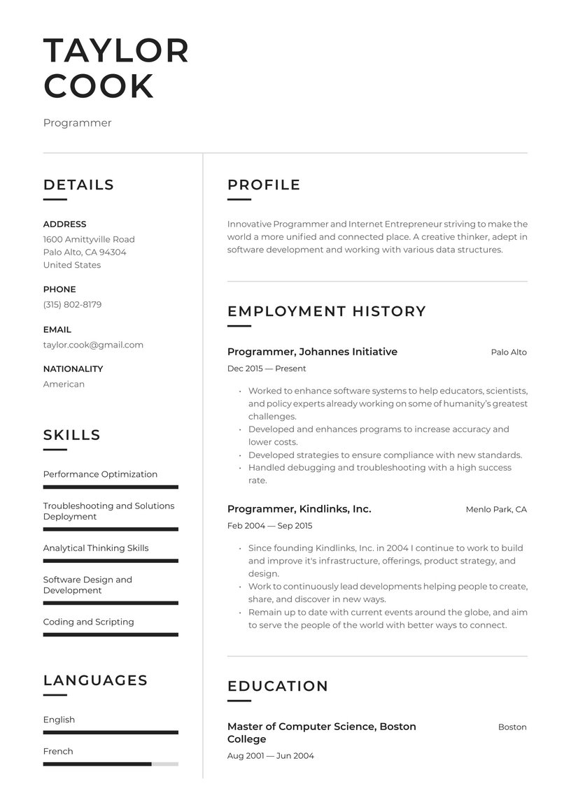 Free Resume Builder Make & Download Easily · Resume.io