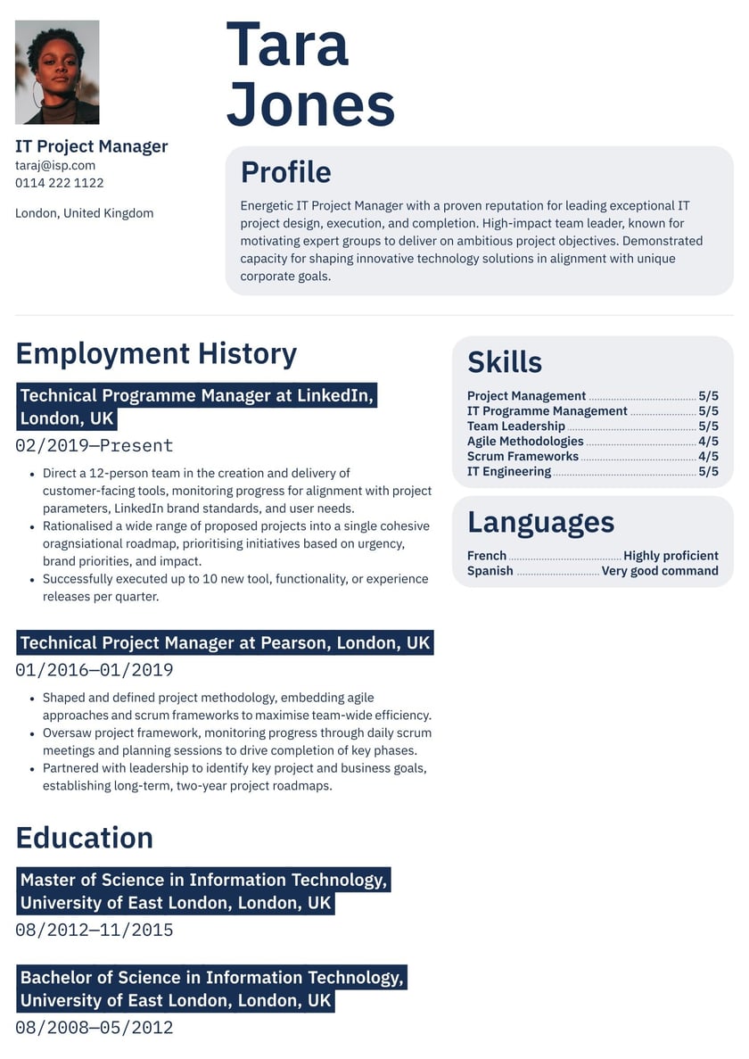 Google CV Examples &amp; UK Templates (2025) · Resume.io